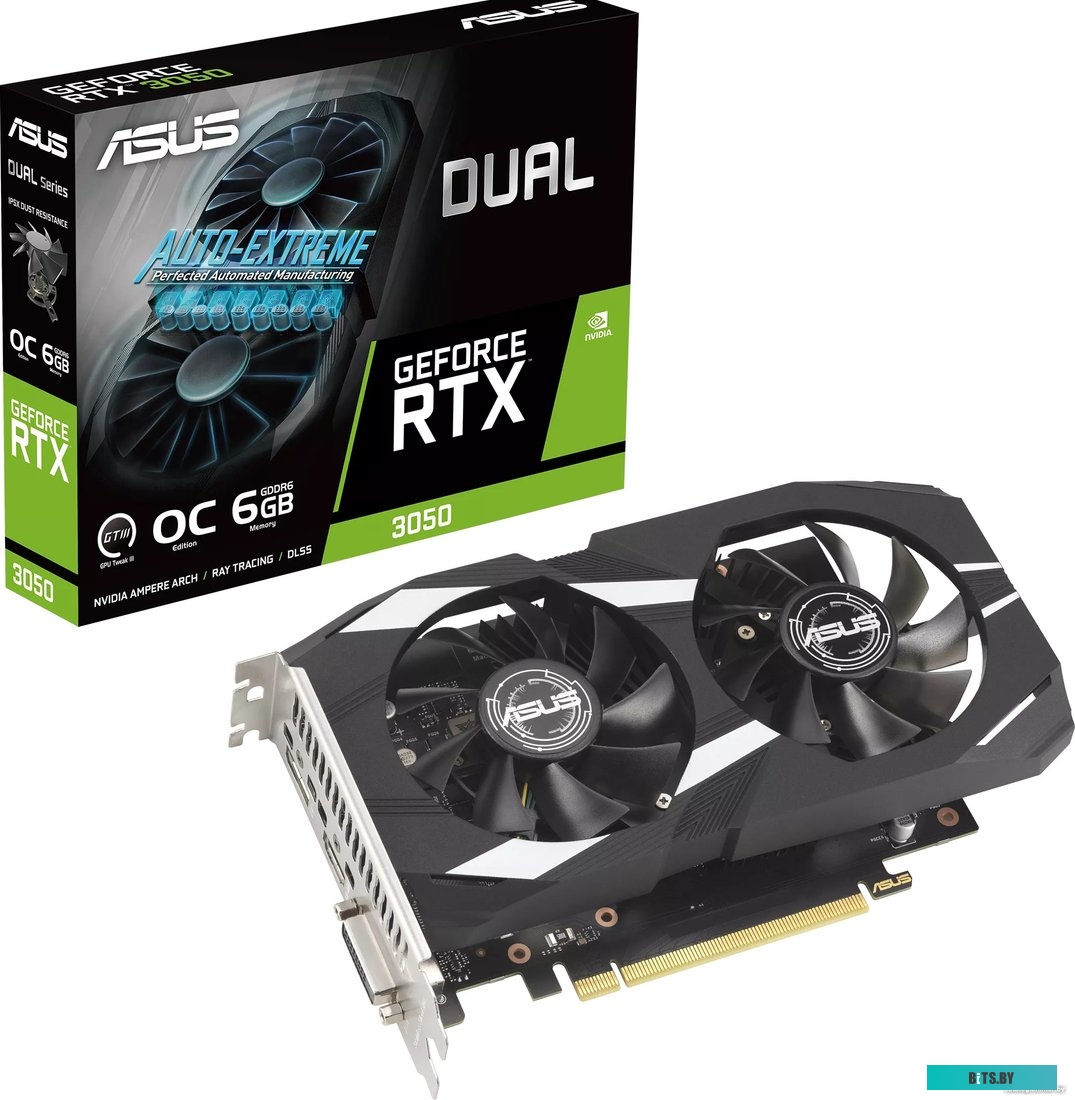 Видеокарта ASUS GeForce RTX 3050 OC Edition DUAL-RTX3050-O6G