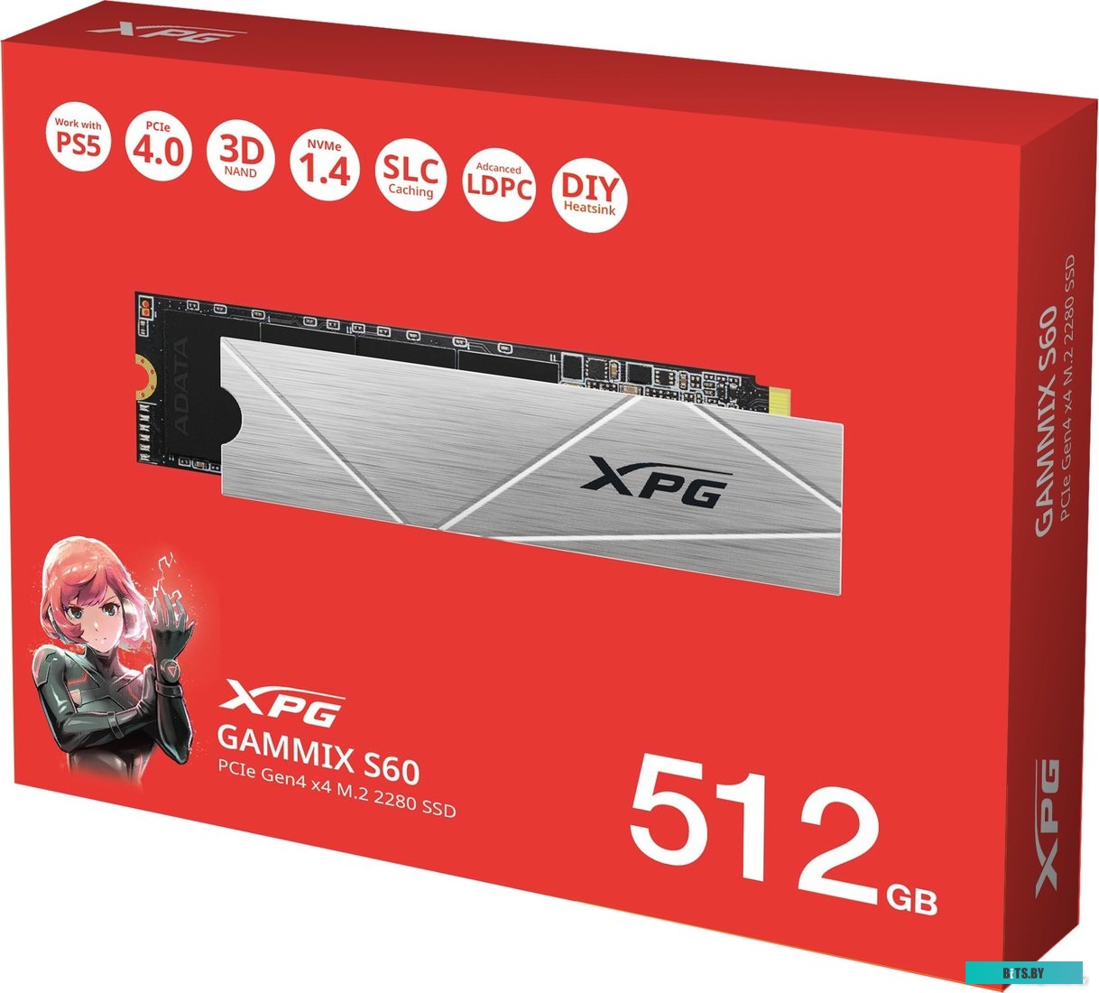 Твердотельный накопитель ADATA XPG Gammix S60 Blade AGAMMIXS60-512G-CS