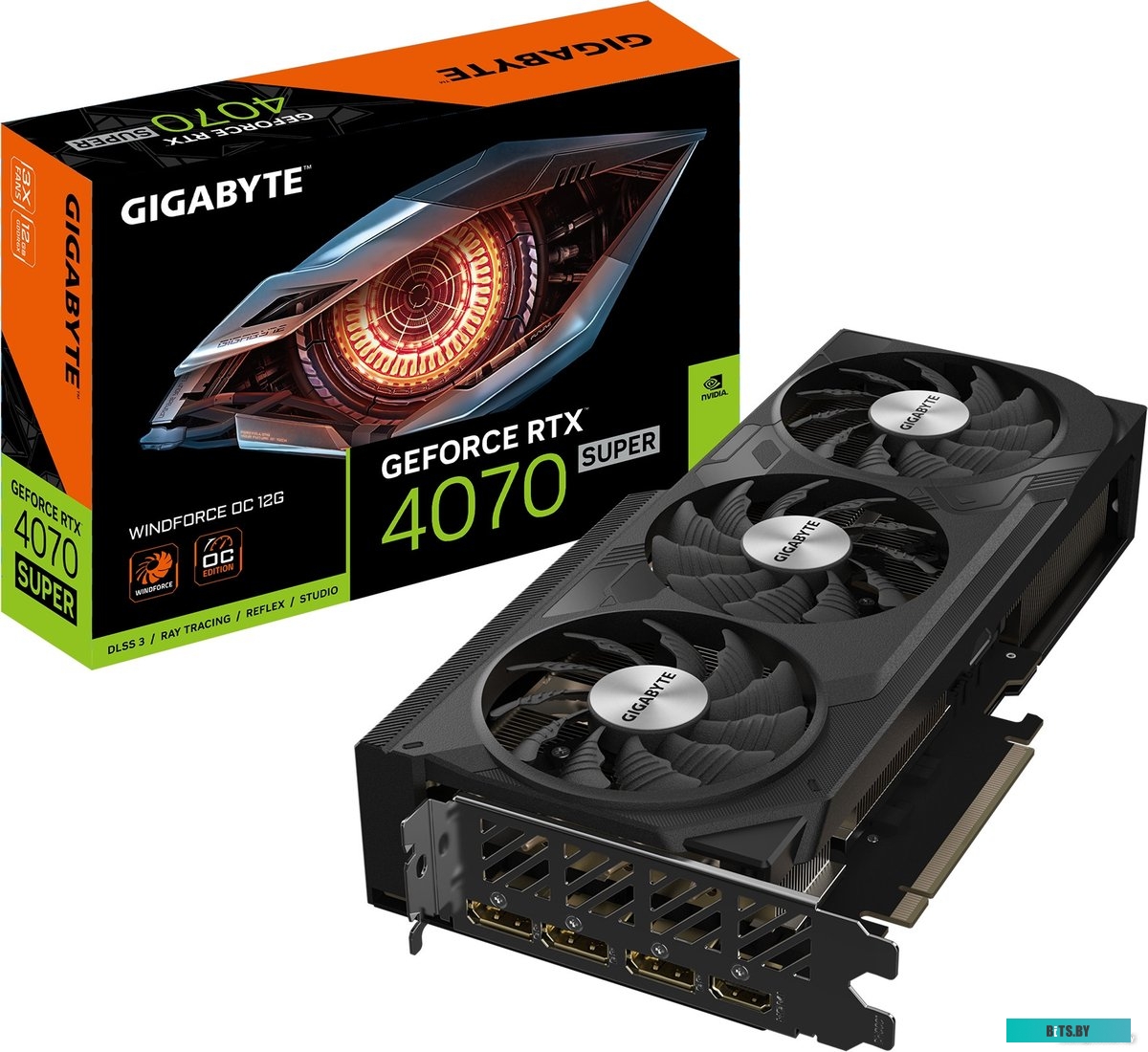 Видеокарта GIGABYTE NVIDIA GeForce RTX 4070 SUPER WINDFORCE OC 12G GV-N407SWF3OC-12GD