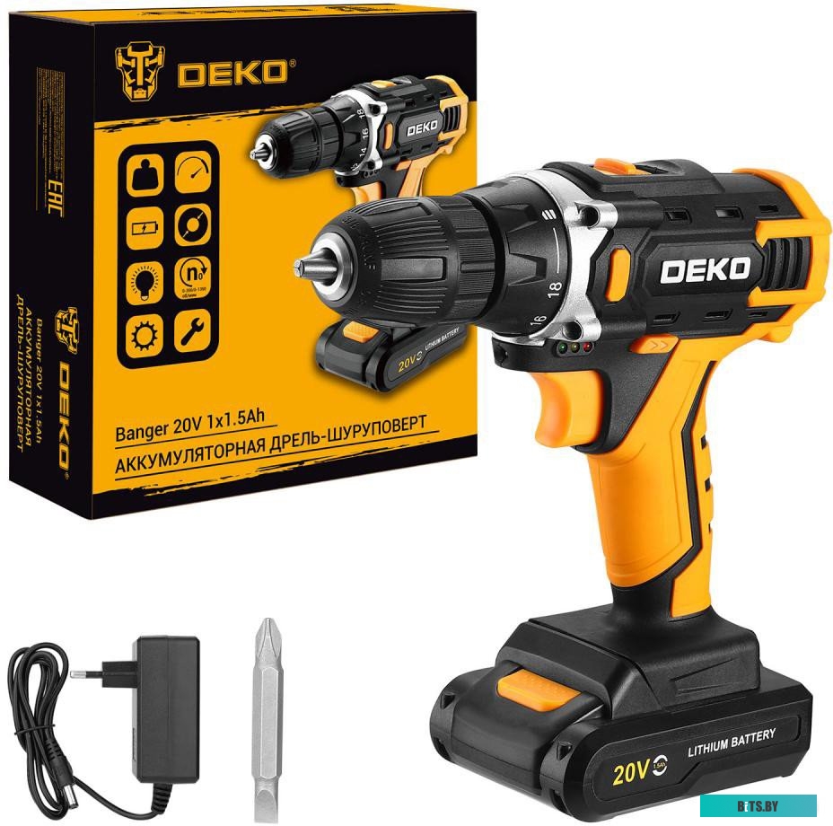 080-1004 6974129108302 Deko Banger 20V 080-1004 (с 1-им АКБ, кейс)