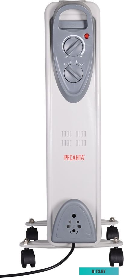 67/3/1 Масляный радиатор Ресанта ОММ-7Н, с терморегулятором, 700Вт, 7 секций, 1 режим, белый [67/3/1]