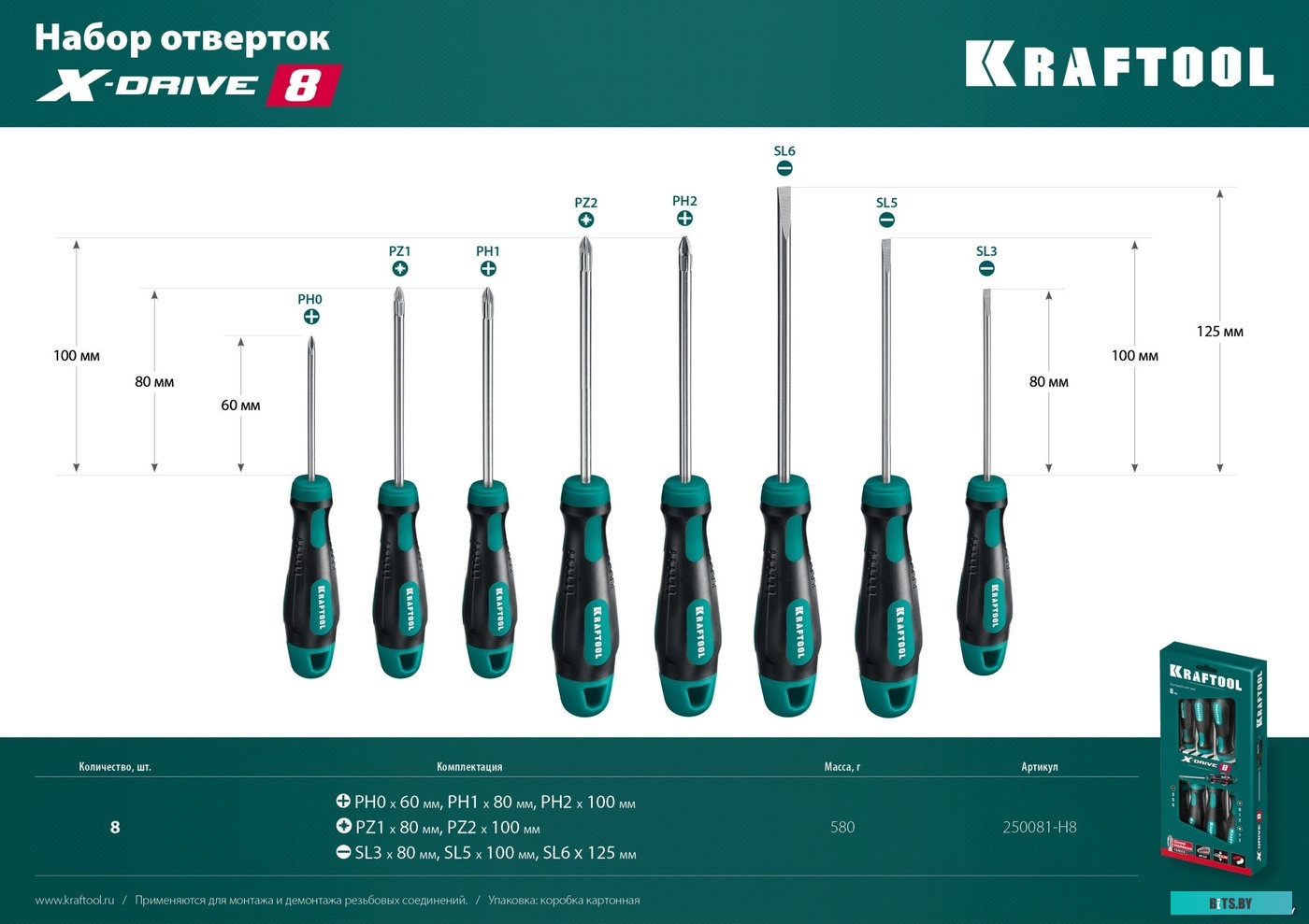 250081-H8 KRAFTOOL 250081-H8 (8 предметов)