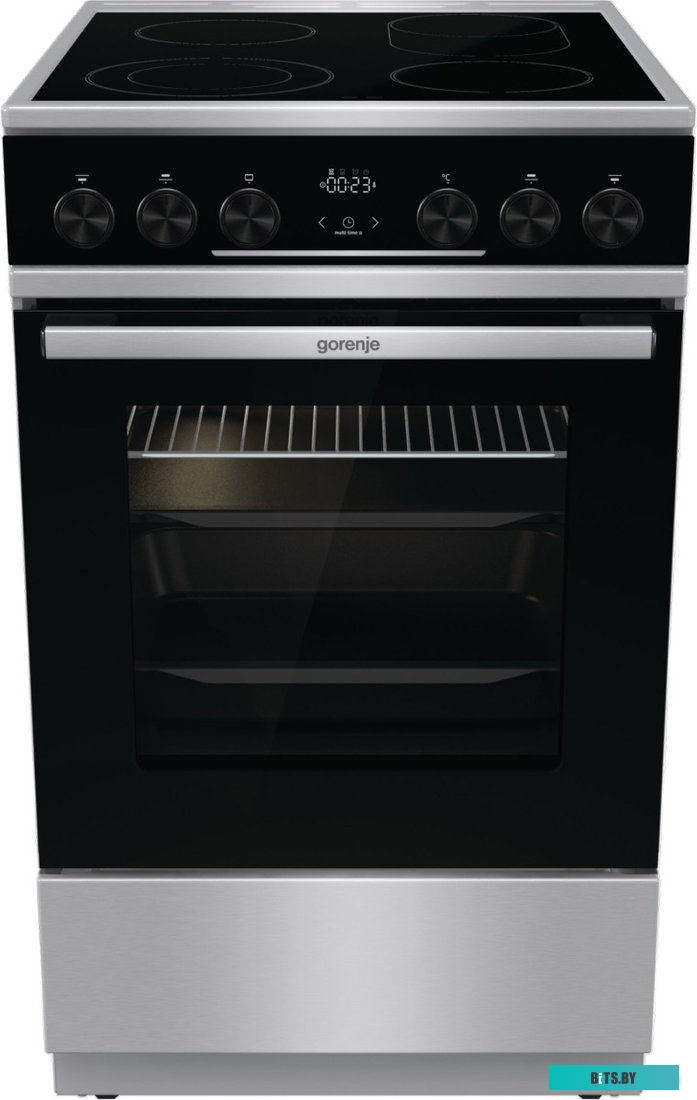 GEC5C61XPA Электрическая плита Gorenje/ Электрическая плита Gorenje, Линия Advanced, Эмаль SilverMatte, стеклокерамическая варочная поверхность, мульт