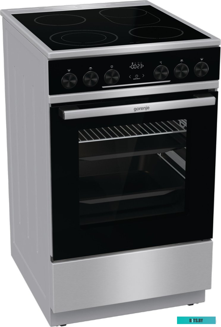 GEC5C61XPA Электрическая плита Gorenje/ Электрическая плита Gorenje, Линия Advanced, Эмаль SilverMatte, стеклокерамическая варочная поверхность, мульт
