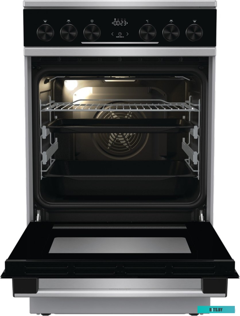 GEC5C61XPA Электрическая плита Gorenje/ Электрическая плита Gorenje, Линия Advanced, Эмаль SilverMatte, стеклокерамическая варочная поверхность, мульт