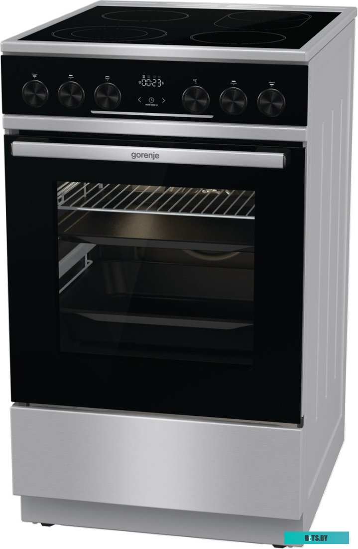 GEC5C61XPA Электрическая плита Gorenje/ Электрическая плита Gorenje, Линия Advanced, Эмаль SilverMatte, стеклокерамическая варочная поверхность, мульт