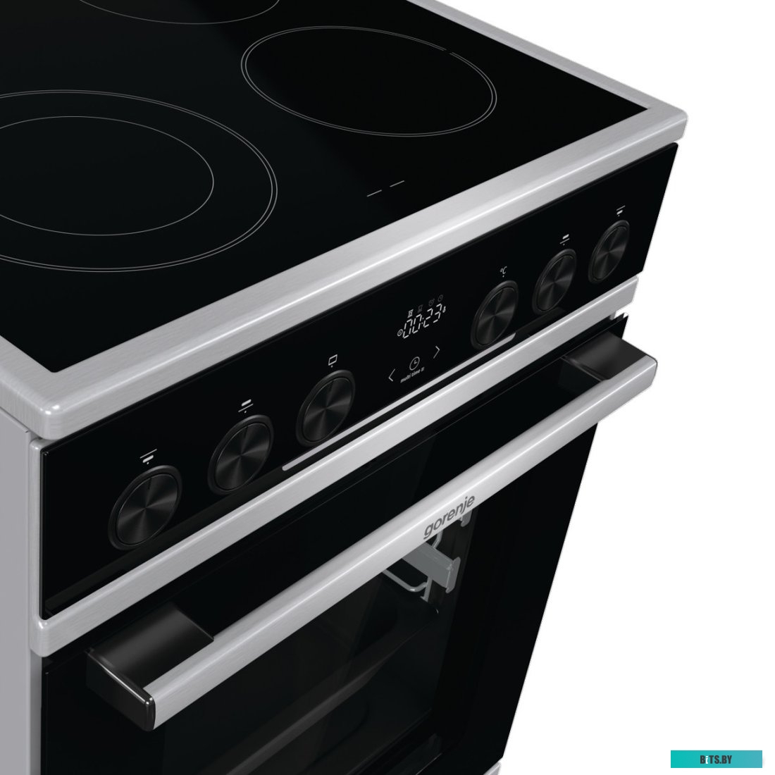 GEC5C61XPA Электрическая плита Gorenje/ Электрическая плита Gorenje, Линия Advanced, Эмаль SilverMatte, стеклокерамическая варочная поверхность, мульт