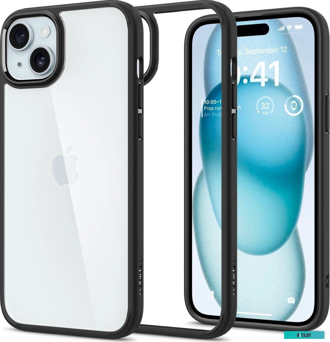 Чехол Spigen Ultra Hybrid для iPhone 15 ACS06799 (черный)