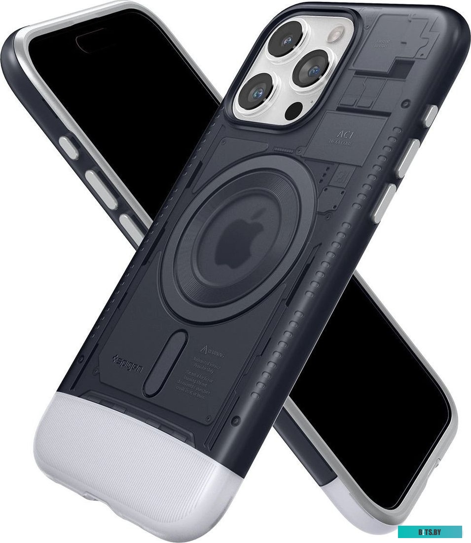 Чехол Spigen Classic C1 MagFit для iPhone 15 Pro Max ACS06607 Серый