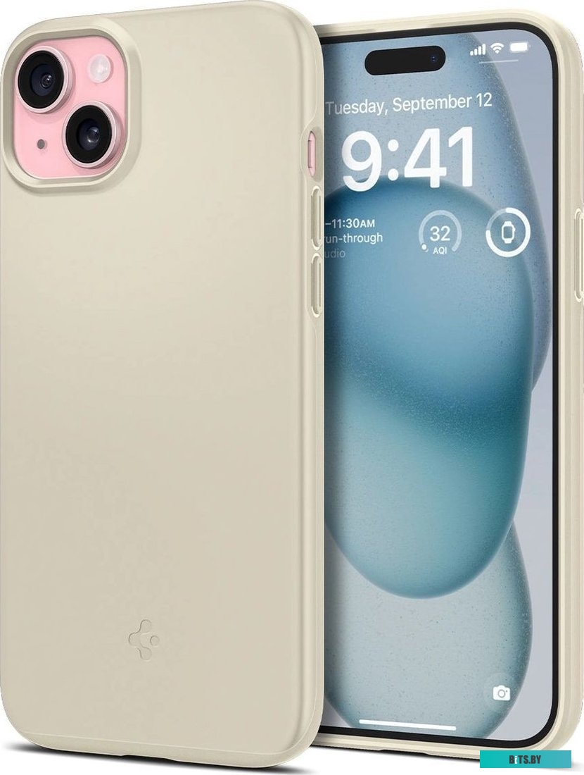 Чехол для iPhone 15 Spigen Thin Fit ACS06782 (бежевый)