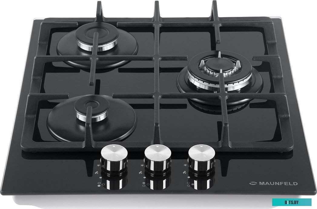 EGHG.43.33CB/G Встраиваемые газовые панели MAUNFELD/ Варочная панель, газ, ширина 45 см, 3 конфорки, электроподжиг, газ-контроль, WOK-конфорка, механи
