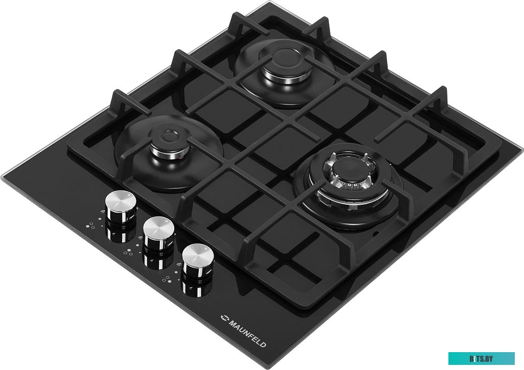 EGHG.43.33CB/G Встраиваемые газовые панели MAUNFELD/ Варочная панель, газ, ширина 45 см, 3 конфорки, электроподжиг, газ-контроль, WOK-конфорка, механи