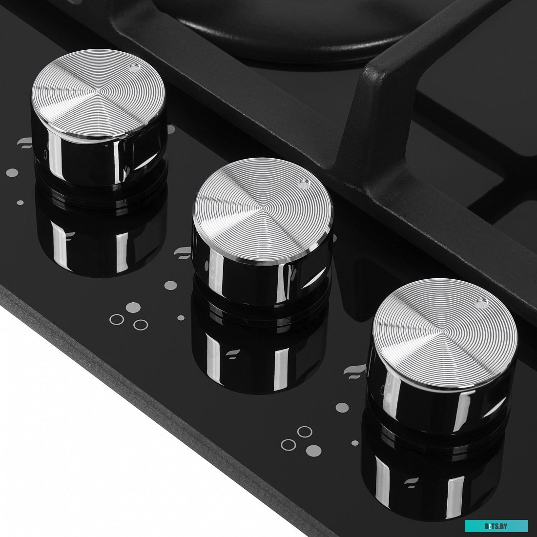 EGHG.43.33CB/G Встраиваемые газовые панели MAUNFELD/ Варочная панель, газ, ширина 45 см, 3 конфорки, электроподжиг, газ-контроль, WOK-конфорка, механи