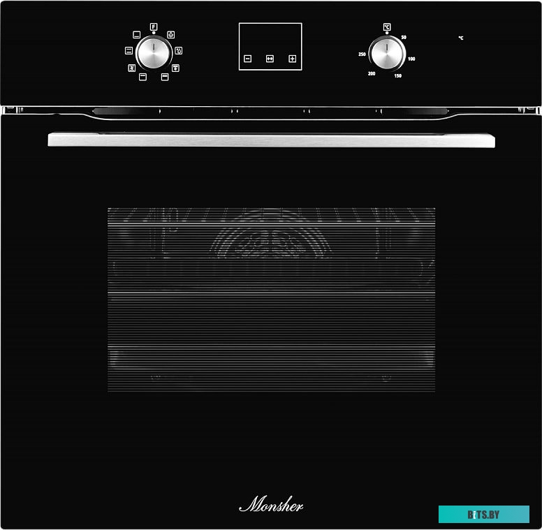 MOE 4563 Noir Встраиваемый духовой шкаф Monsher/ Встраиваемый духовой шкаф Monsher, электрический, High-Tech, объем 50 л, конвекция, гриль, 3 стекла в