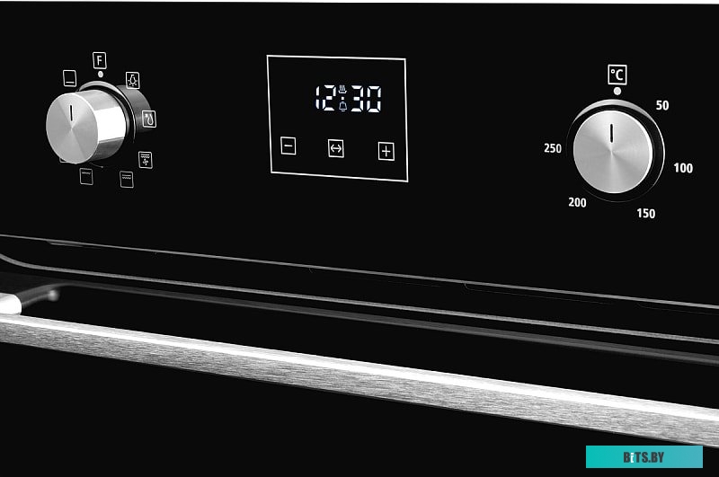 MOE 4563 Noir Встраиваемый духовой шкаф Monsher/ Встраиваемый духовой шкаф Monsher, электрический, High-Tech, объем 50 л, конвекция, гриль, 3 стекла в