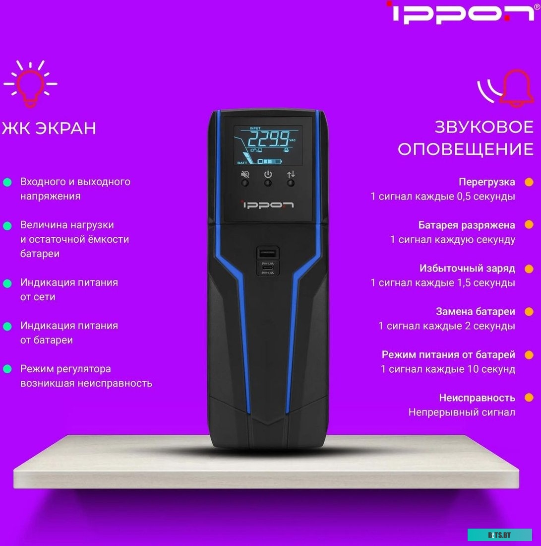 ИБП Ippon Game Power Pro 1000 1908308