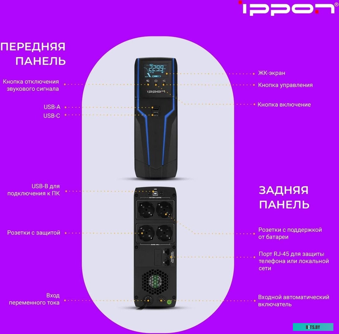 ИБП Ippon Game Power Pro 1000 1908308