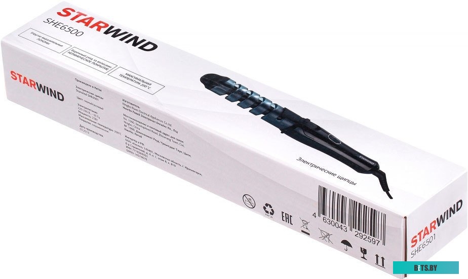 SHE6500 Щипцы STARWIND SHE6500,  черный