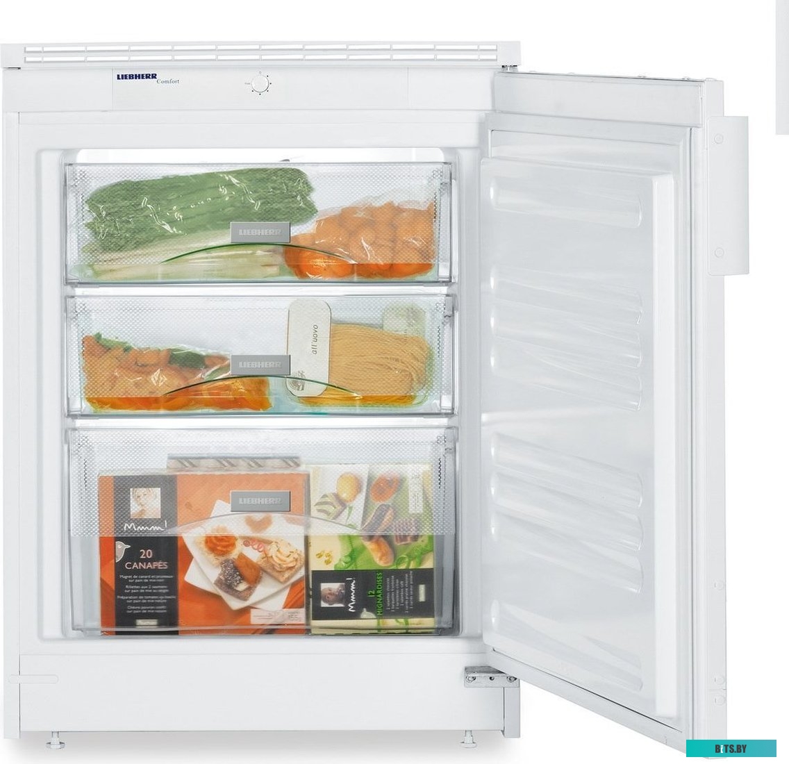 UG 1211-26 001 Встраиваемая морозильная камера Liebherr/ высота 82см с учетом верхней фронтальной вент. решетки, Comfort, SmartFrost, 3 контейнера, кр