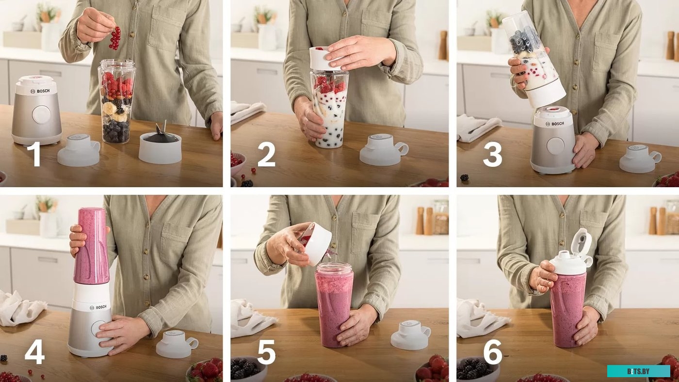 MMB2111T Блендер Bosch VitaPower Serie 2 MMB2111T,  стационарный,  серебристый