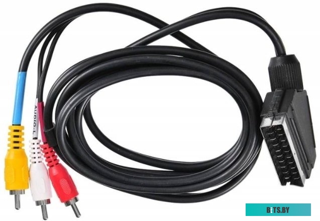 Кабель соединительный аудио-видео Buro SCART (m)/3хRCA (m) 2м. черный (BSC005-2)