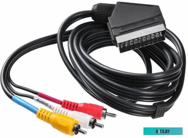 Кабель соединительный аудио-видео Buro SCART (m)/3хRCA (m) 2м. черный (BSC005-2)