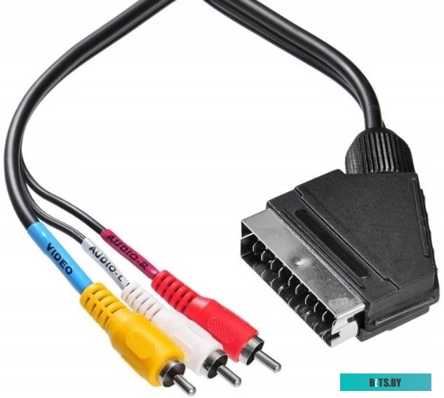 Кабель соединительный аудио-видео Buro SCART (m)/3хRCA (m) 2м. черный (BSC005-2)