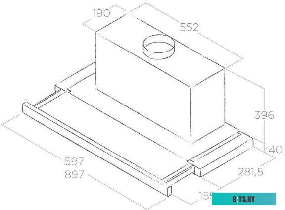 ELITE 35 GRIX/A/60-PRF0139077 Встраиваемые вытяжки ELICA/ Встраиваемая, 60 см, электронное управление, 1200 куб. м. , нержавеющая сталь