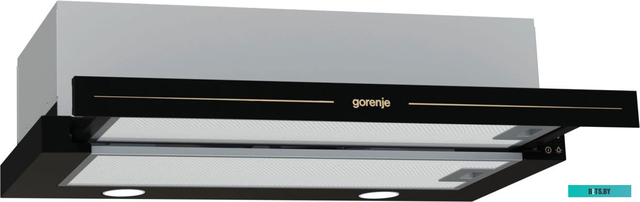 BHP62CLB Встраиваемые вытяжки GORENJE/ BHP62CLB, Встраиваемая телескопическая вытяжка, Цвет вытяжки/короба: Антрацит, Отвод 435 м3/ч, механические пер