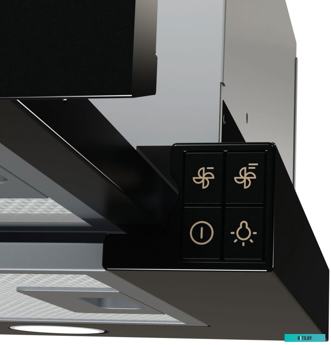 BHP62CLB Встраиваемые вытяжки GORENJE/ BHP62CLB, Встраиваемая телескопическая вытяжка, Цвет вытяжки/короба: Антрацит, Отвод 435 м3/ч, механические пер