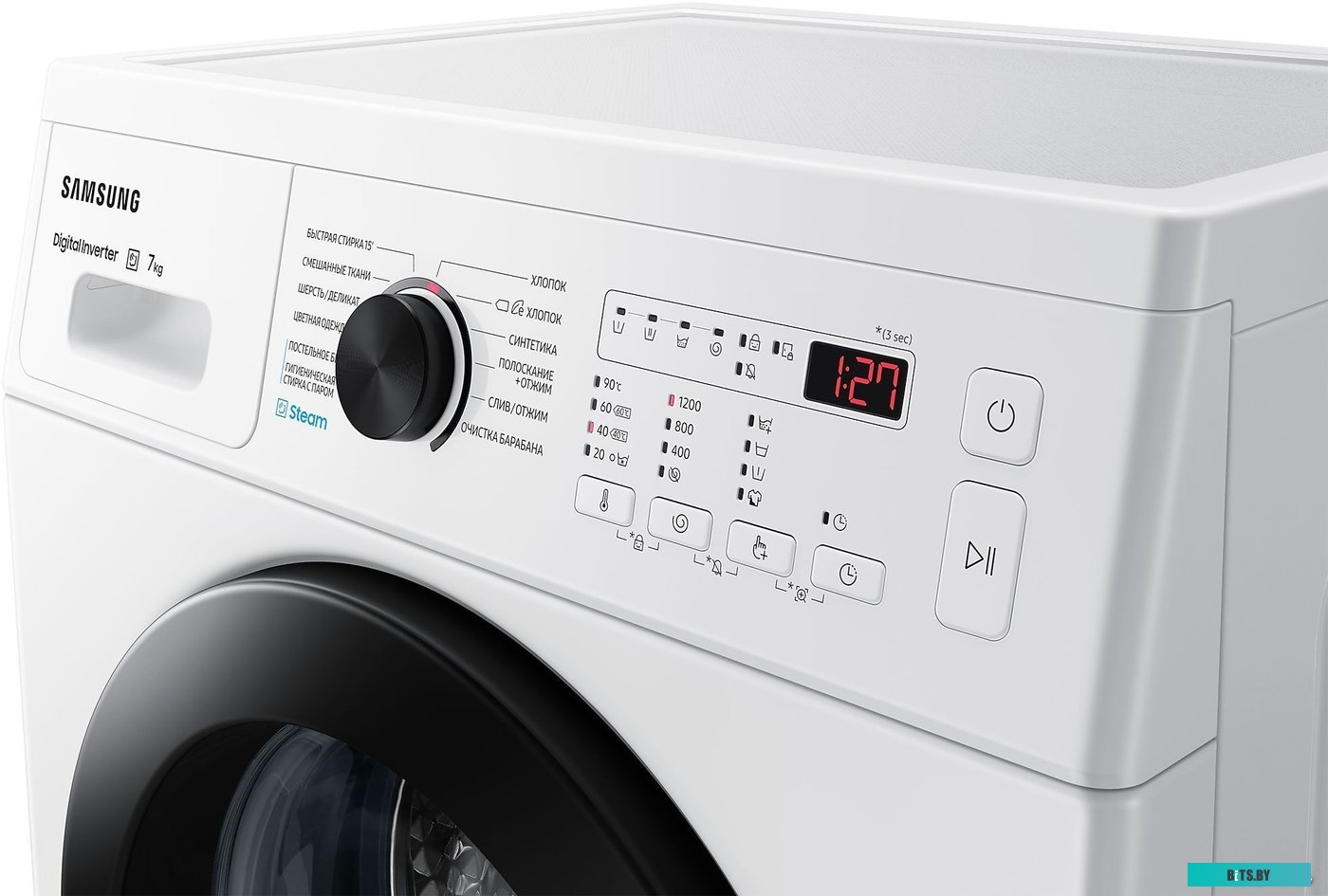 WW70AG4S20CELP Стиральная машина Samsung WW70AG4S20CELP, с фронтальной загрузкой, с паром, 7кг, 1200об/мин, инверторная