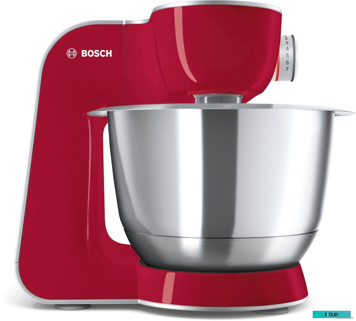MUM58720 Кухонная машина Bosch Mum5 MUM58720 планетар.вращ. 1000Вт красный/серебристый