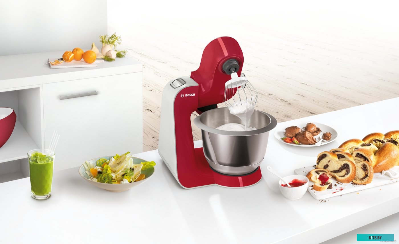 MUM58720 Кухонная машина Bosch Mum5 MUM58720 планетар.вращ. 1000Вт красный/серебристый