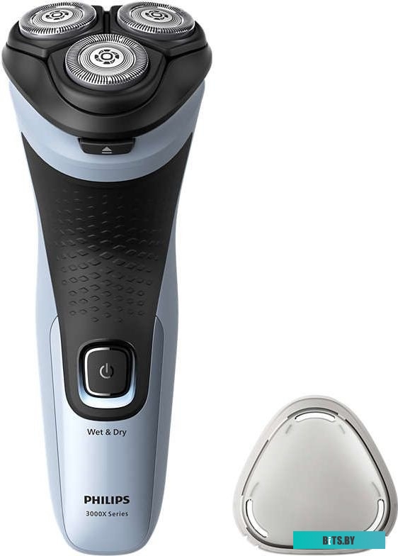 X3003/00 Бритва роторная Philips X3003/00 реж.эл.:3 питан.:аккум. голубой