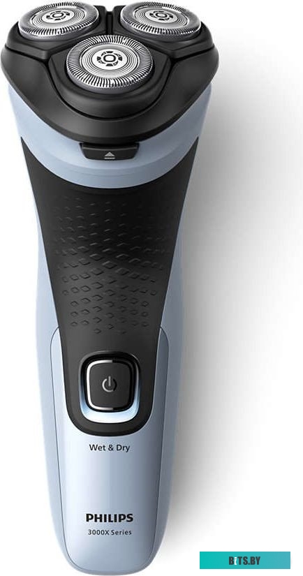 X3003/00 Бритва роторная Philips X3003/00 реж.эл.:3 питан.:аккум. голубой