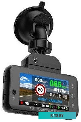 A15-GPS/GLONASS WI-FI Видеорегистратор Sho-Me A15-GPS/GLONASS WI-FI черный 2160x3840 2160p 140гр. GPS MStar8629