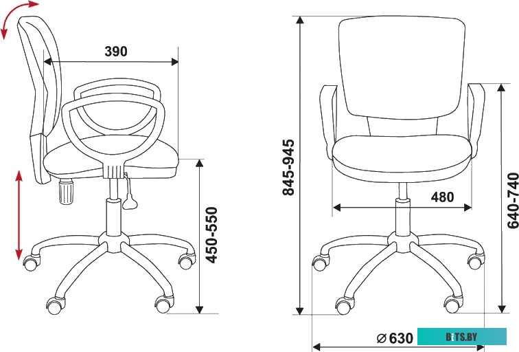 Офисное кресло (Стул) Бюрократ CH-626AXSL/10-11