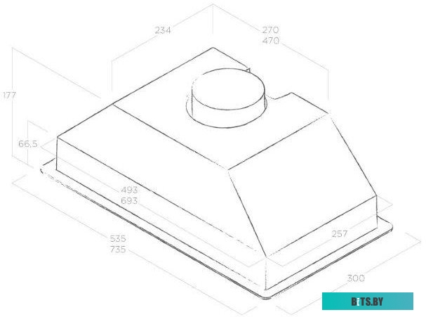 ERA S IX/A/52-PRF0142886 Встраиваемая вытяжка ELICA/ Встраиваемая, 52 см, 850 м3/ч, нержавеющая сталь