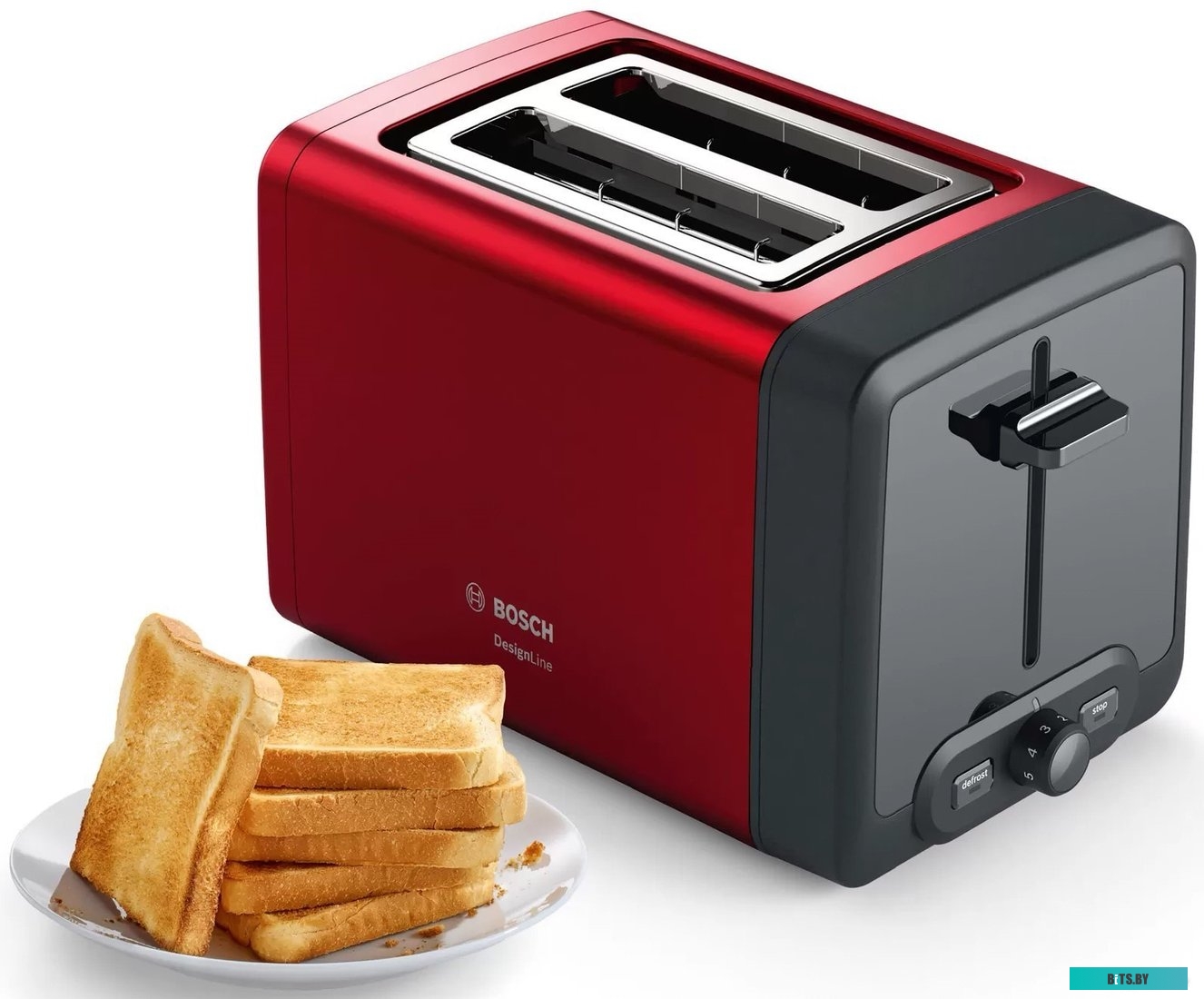 TAT4P424 Тостер Bosch TAT4P424,  красный/черный