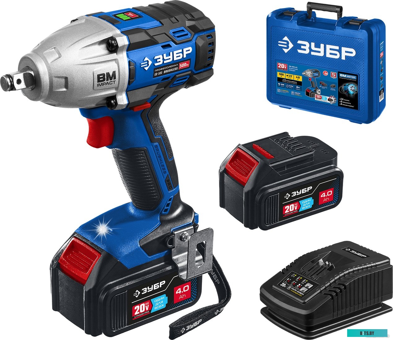 Зубр Профессионал GB-500-42 (с 2-мя АКБ, кейс)