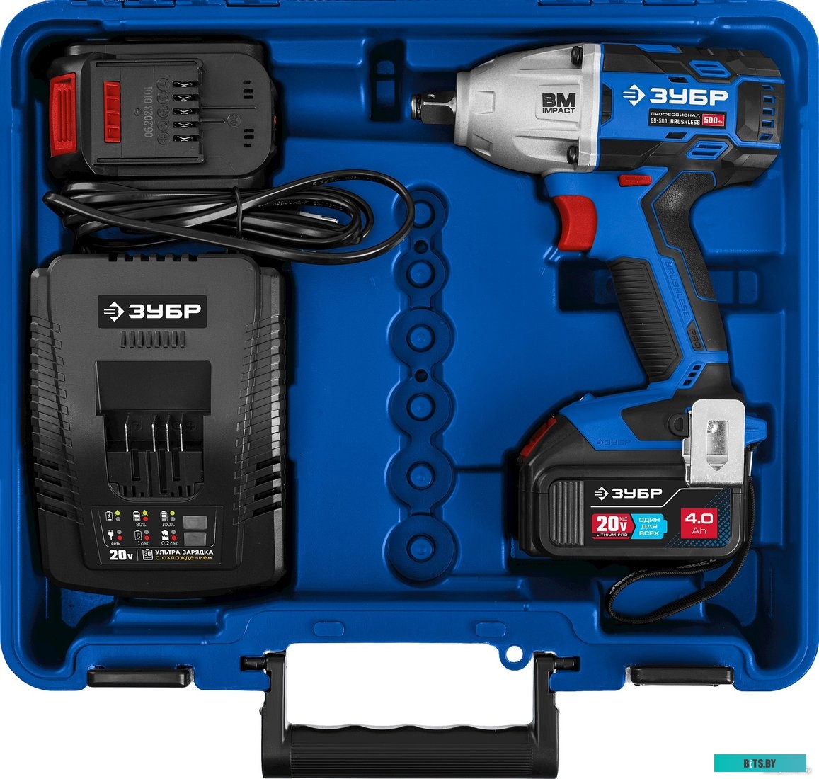 Зубр Профессионал GB-500-42 (с 2-мя АКБ, кейс)