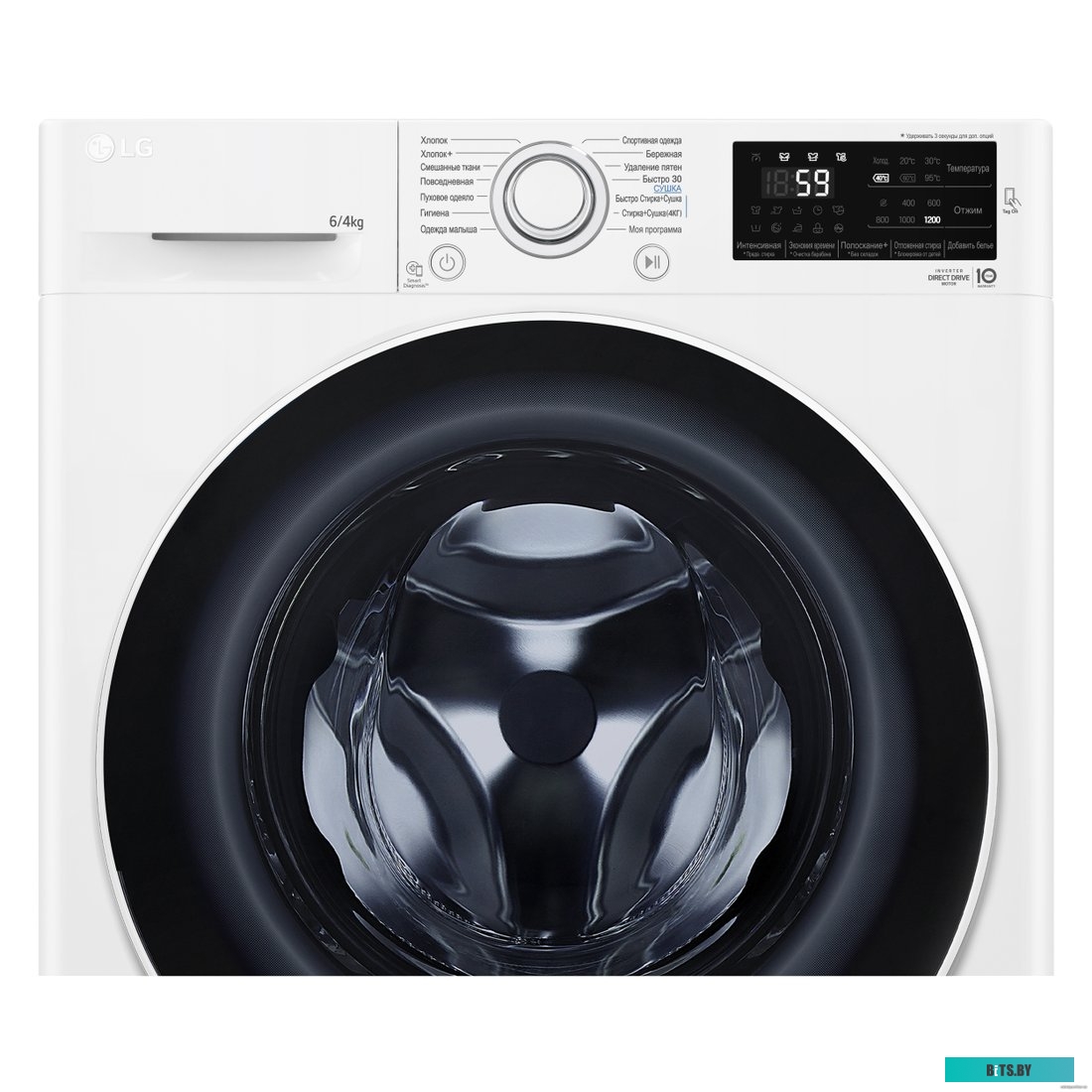 F2J6NM7W Стиральная машина LG F2J6NM7W класс: D загр.фронтальная макс.:6кг (с сушкой) белый