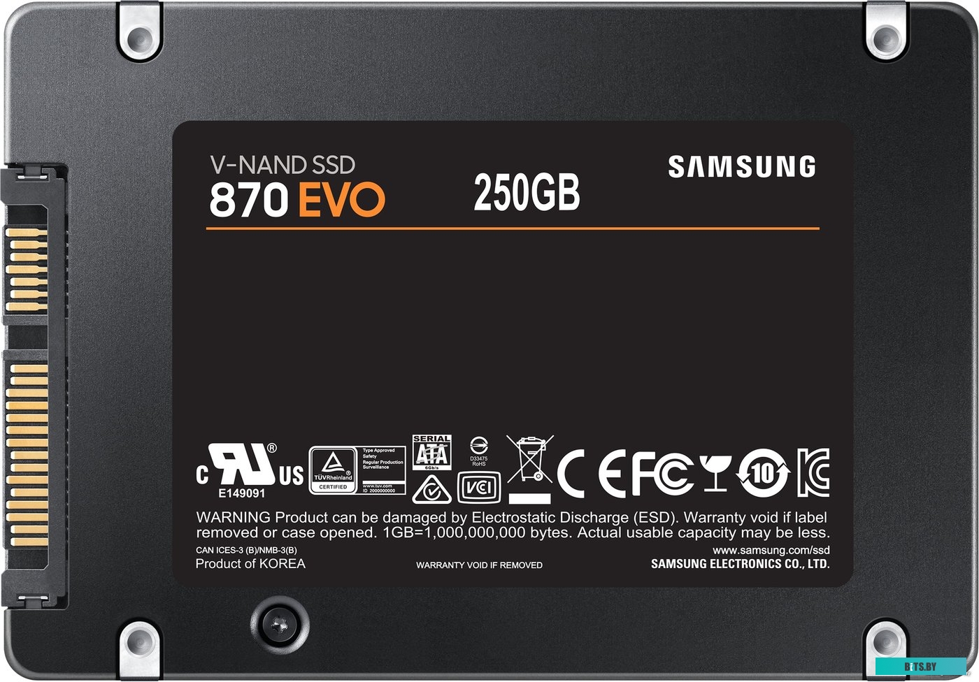 Твердотельный накопитель Samsung 870 Evo MZ-77E250B/EU