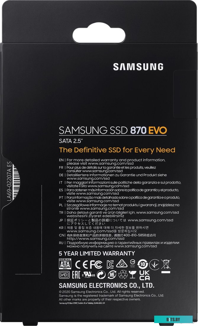 Твердотельный накопитель Samsung 870 Evo MZ-77E250B/EU