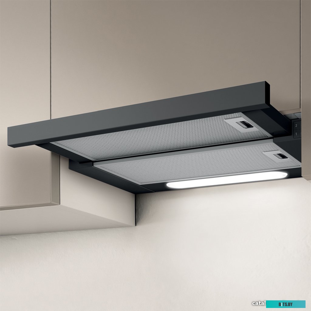 ELITE 14 LUX BL/A/60-PRF0037991B Встраиваемые вытяжки ELICA/ Тип встраиваемая, 60 см, 650 куб.м., кнопочное управление, черный