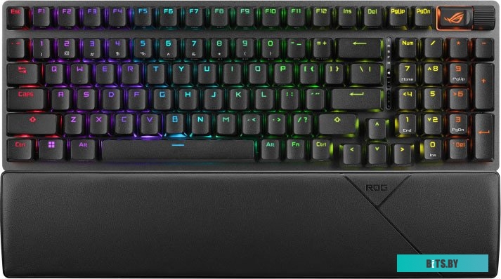 90MP037B-BKRA01 Клавиатура беспроводная механическая ASUS ROG Strix Scope II NX, ROG NX Mechanical Switches, RGB подсветка, USB, Черный, 90MP037B-BKRA