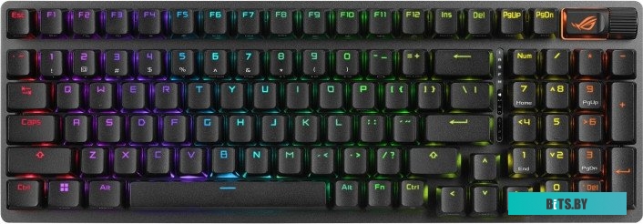90MP037B-BKRA01 Клавиатура беспроводная механическая ASUS ROG Strix Scope II NX, ROG NX Mechanical Switches, RGB подсветка, USB, Черный, 90MP037B-BKRA