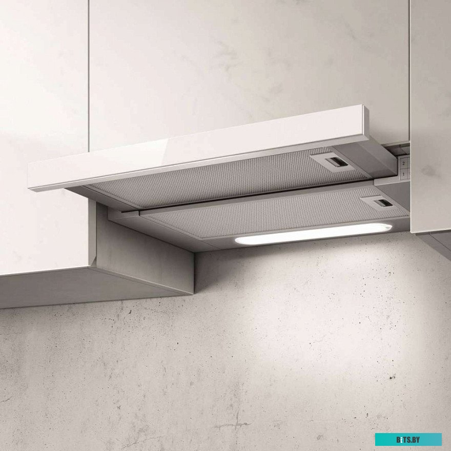 ELITE 14 LUX GRVTWH/A/90-PRF0116530B Встраиваемые вытяжки ELICA/ Встраиваемая, 90 см, кнопочное управление, 650 куб. м. , нержавеющая сталь+белое стек