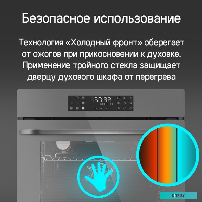 КА-00021884 Духовой шкаф MAUNFELD EOEH7614LGR,  серый