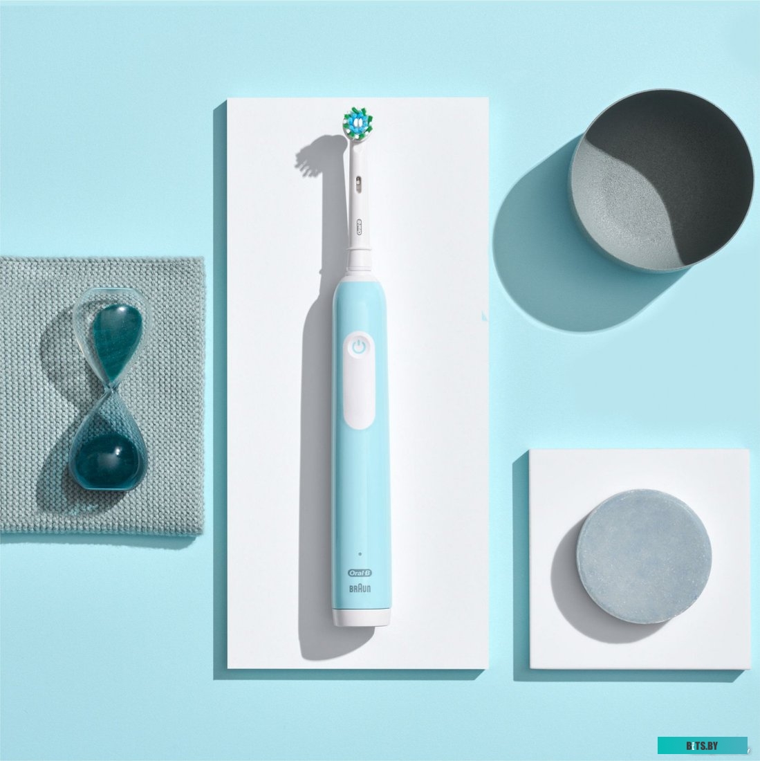 80714511 Электрическая зубная щетка Oral-B Pro Series 1 насадки для щётки: 2шт, цвет:бирюзовый и черный [80714511]